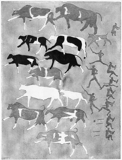 Bushmen Driving Off Cattle Belonging to the Kaffirs by Lefman